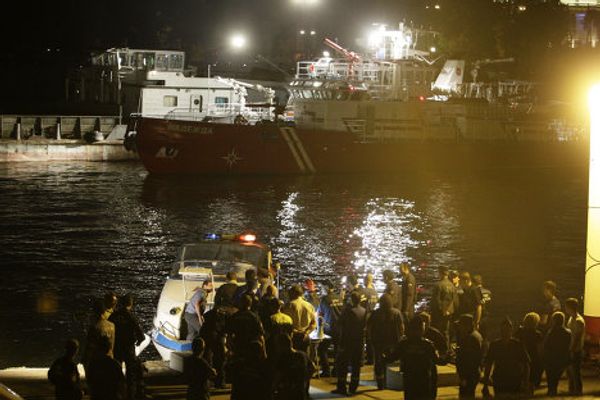 Search and rescue operation at the site of boat sinking in the Moscow River  - Sputnik International