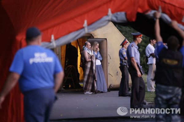 Search and rescue operation at the site of boat sinking in the Moscow River  - Sputnik International