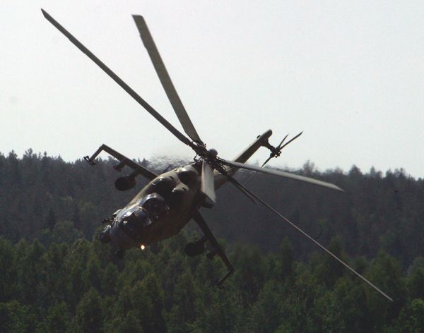 The Mi-24 assault helicopter, which spawned a slew of nicknames, from 'Crocodile' (Krokodil), to 'Drinking Glass' (Stakan), to 'Flying Tank' (Letayushchiy Tank). The Mi-24 assault helicopter, which spawned a slew of nicknames, from 'Crocodile' (Krokodil), to 'Drinking Glass' (Stakan), to 'Flying Tank' (Letayushchiy Tank). - Sputnik International