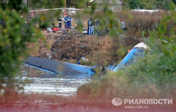 The Lokomotiv Yaroslavl ice-hockey team crash site - Sputnik International