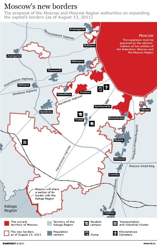 Moscow's new borders - Sputnik International
