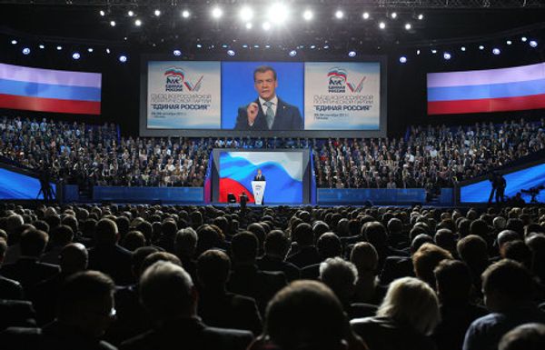 Medvedev proposes Putin for presidency at United Russia Congress - Sputnik International