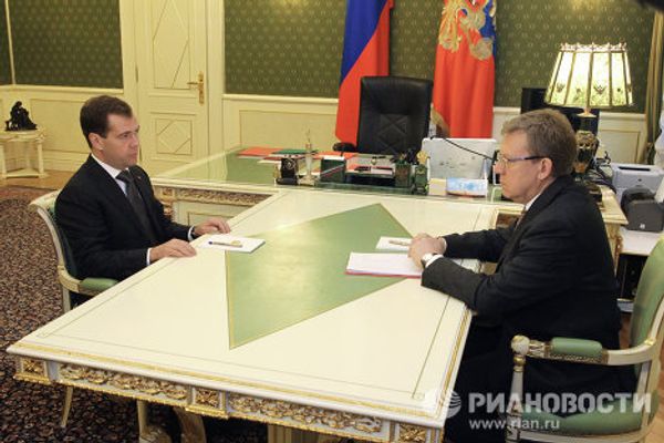 Dmitry Medvedev and Alexei Kudrin Dmitry Medvedev and Alexei Kudrin - Sputnik International
