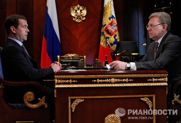 Dmitry Medvedev and Alexei Kudrin Dmitry Medvedev and Alexei Kudrin - Sputnik International