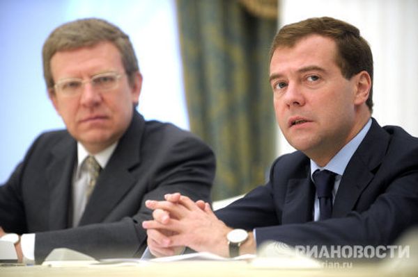 Dmitry Medvedev and Alexei Kudrin Dmitry Medvedev and Alexei Kudrin - Sputnik International