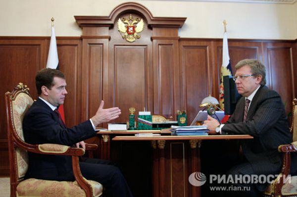Dmitry Medvedev and Alexei Kudrin Dmitry Medvedev and Alexei Kudrin - Sputnik International