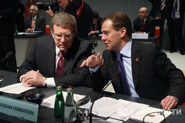 Dmitry Medvedev and Alexei Kudrin Dmitry Medvedev and Alexei Kudrin - Sputnik International