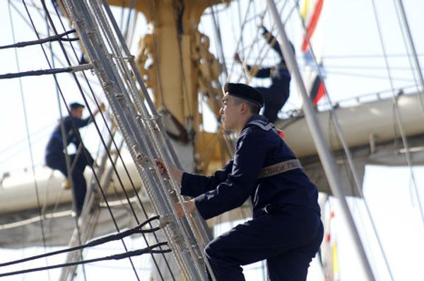 The frigate Pallada sailing the Pacific  - Sputnik International