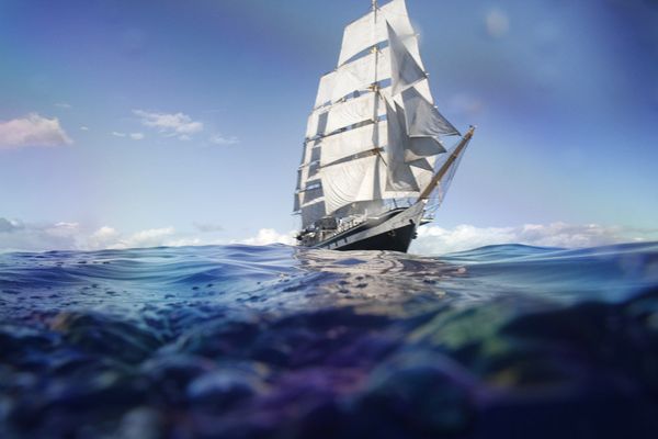 The frigate Pallada sailing the Pacific  - Sputnik International