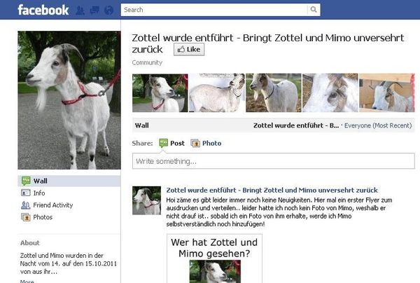 Zottel the Goat, the mascot of the right-wing Swiss People's Party (SVP), went missing a week before federal polls and is feared dead Zottel the Goat, the mascot of the right-wing Swiss People's Party (SVP), went missing a week before federal polls and is feared dead - Sputnik International