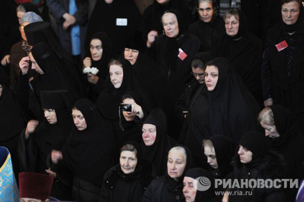 Service in celebration of the first-ever arrival of the Belt of the Mother of God in Russia - Sputnik International