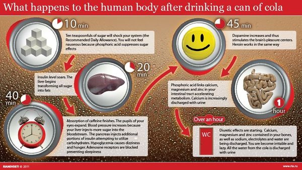 What happens to the human body after drinking a can of cola - Sputnik International