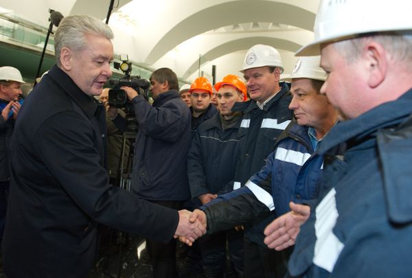 Mayor of Moscow Sergei Sobyanin unveiled three new metro stations in the southeast of Moscow on Friday morning. - Sputnik International
