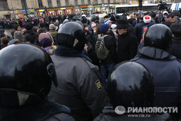 Protest rallies in Moscow and St. Petersburg - Sputnik International