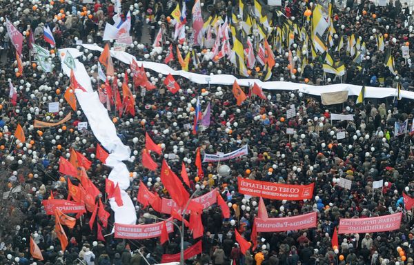 Rally For Fair Elections in Moscow on Sakharov Avenue - Sputnik International
