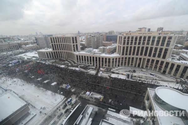 Rally For Fair Elections in Moscow on Sakharov Avenue - Sputnik International