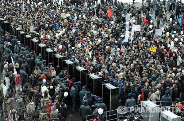 Rally For Fair Elections in Moscow on Sakharov Avenue - Sputnik International