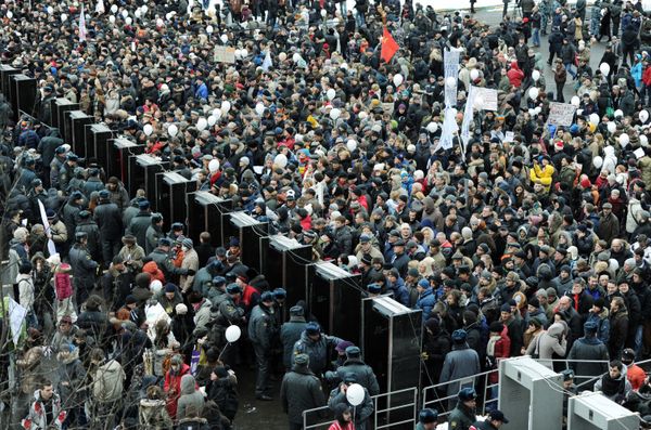Rally For Fair Elections in Moscow on Sakharov Avenue - Sputnik International