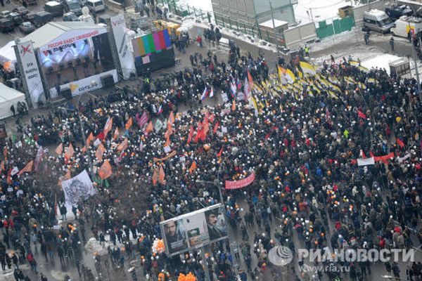 Rally For Fair Elections in Moscow on Sakharov Avenue - Sputnik International