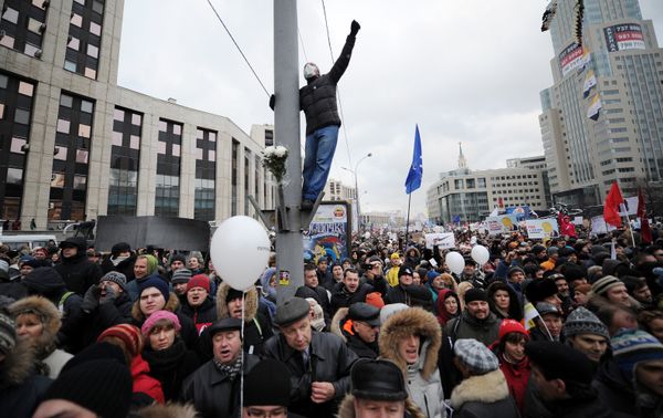 Rally For Fair Elections in Moscow on Sakharov Avenue - Sputnik International