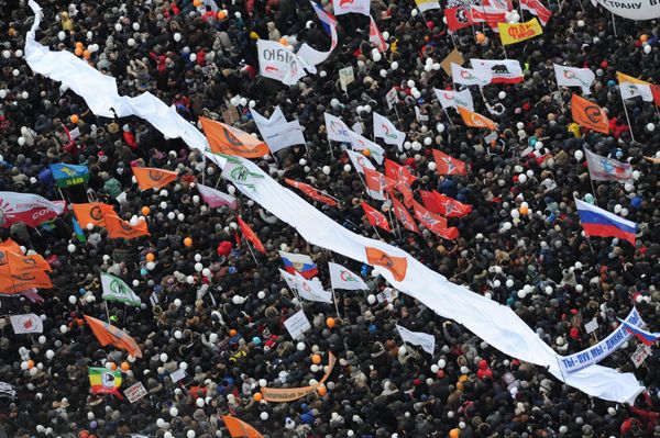 Rally For Fair Elections in Moscow on Sakharov Avenue - Sputnik International
