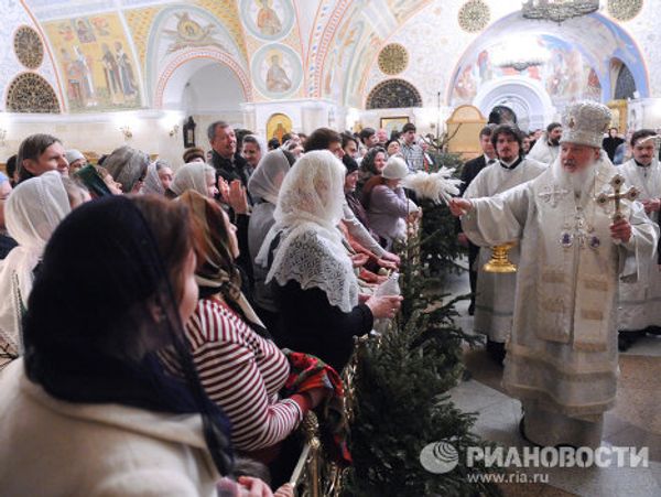 Great Blessing of Water at the Cathedral of Christ the Savior - Sputnik International
