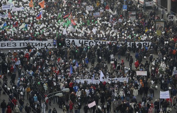 Anti-Putin march in Moscow      - Sputnik International