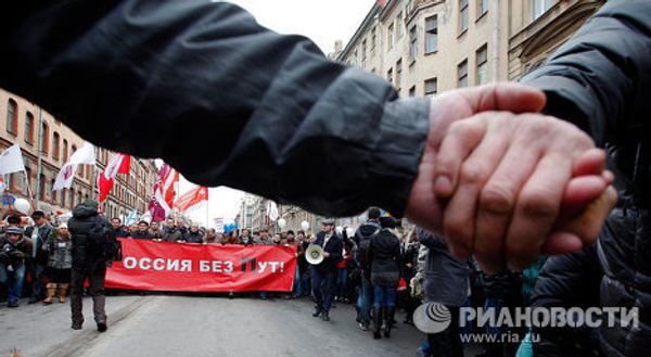 March in support of fair elections in St. Petersburg  - Sputnik International