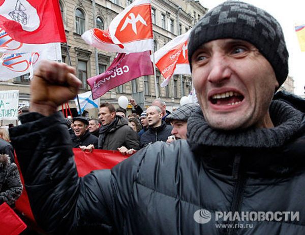 March in support of fair elections in St. Petersburg  - Sputnik International