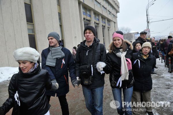 Opposition Flashmob Locks Garden Ring in Moscow - Sputnik International
