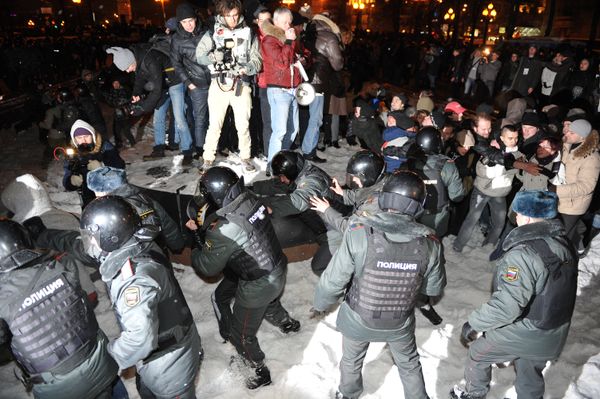 250 Protesters Detained in Moscow - Sputnik International
