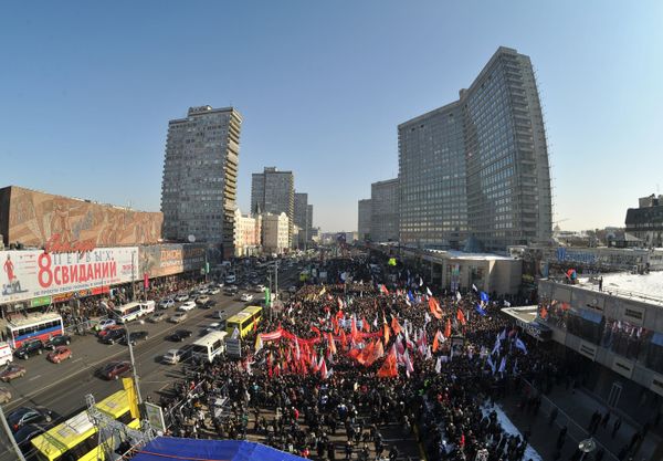 Opposition Rally on Novy Arbat in Moscow - Sputnik International