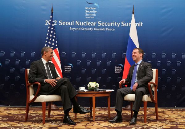 A live microphone has captured U.S. President Barack Obama telling Russian counterpart Dmitry Medvedev he will have more room to negotiate on missile defense after the November election. A live microphone has captured U.S. President Barack Obama telling Russian counterpart Dmitry Medvedev he will have more room to negotiate on missile defense after the November election. - Sputnik International