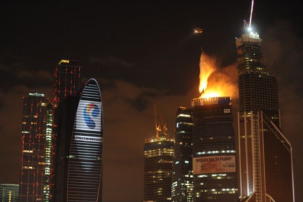 Fire at Moscow City Skyscraper - Sputnik International