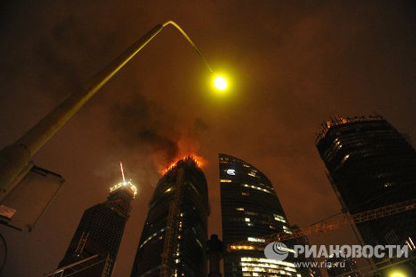 Fire at Moscow City Skyscraper - Sputnik International