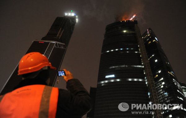 Fire at Moscow City Skyscraper - Sputnik International