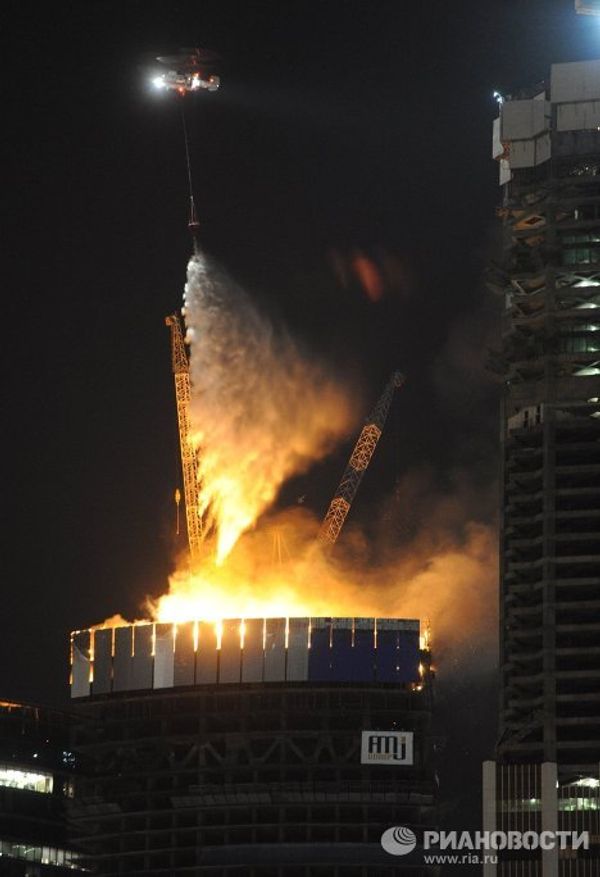 Fire at Moscow City Skyscraper - Sputnik International