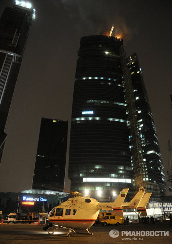 Fire at Moscow City Skyscraper - Sputnik International