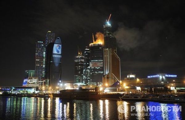 Fire at Moscow City Skyscraper - Sputnik International