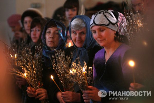 Orthodox Christians Celebrate Palm Sunday - Sputnik International