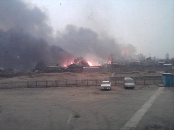Wildfire in the village of Tygda, Amur region - Sputnik International