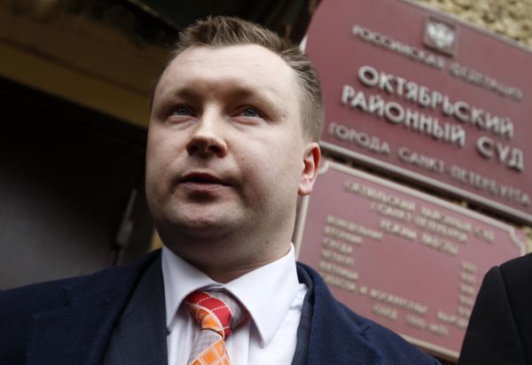 Nikolai Alexeyev, the leader of GayRussia, was fined 5,000 rubles ($170) by a court on Friday Nikolai Alexeyev, the leader of GayRussia, was fined 5,000 rubles ($170) by a court on Friday - Sputnik International