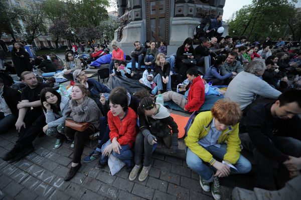 Protesters Gather in Central Moscow for Day-and-Night Campaign - Sputnik International