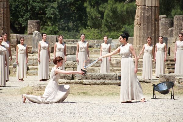 Rehearsal of Lighting Olympic Flame for London Games in Ancient Olympia  - Sputnik International