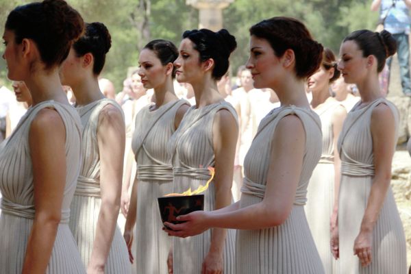 Rehearsal of Lighting Olympic Flame for London Games in Ancient Olympia  - Sputnik International