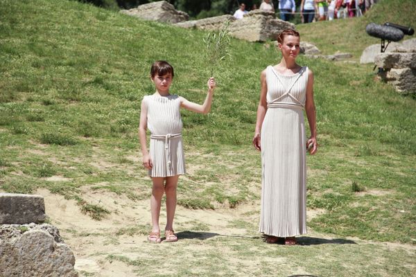 Rehearsal of Lighting Olympic Flame for London Games in Ancient Olympia  - Sputnik International