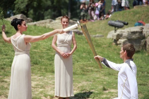 Rehearsal of Lighting Olympic Flame for London Games in Ancient Olympia  - Sputnik International
