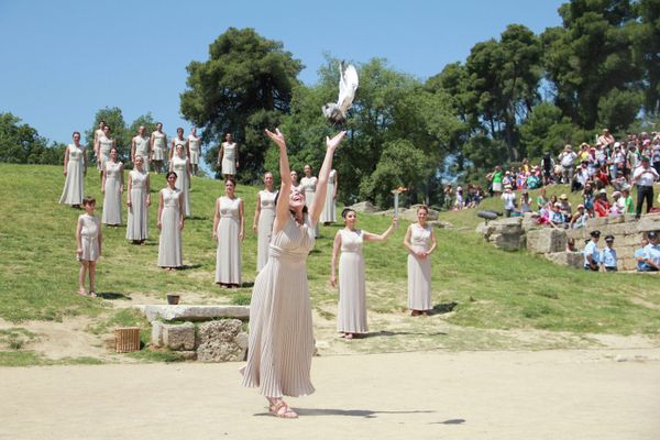 Rehearsal of Lighting Olympic Flame for London Games in Ancient Olympia  - Sputnik International