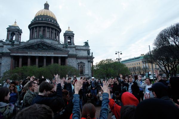 The public garden on St. Isaac’s Square in St. Petersburg, - Sputnik International