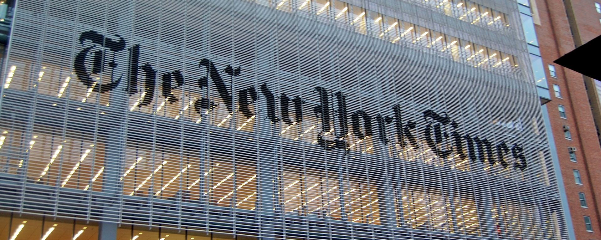 The New York Times building in New York, NY across from the Port Authority. - Sputnik International, 1920, 19.04.2024